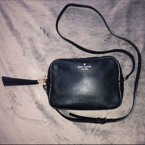 Kate Spade black tassel crossbody purse